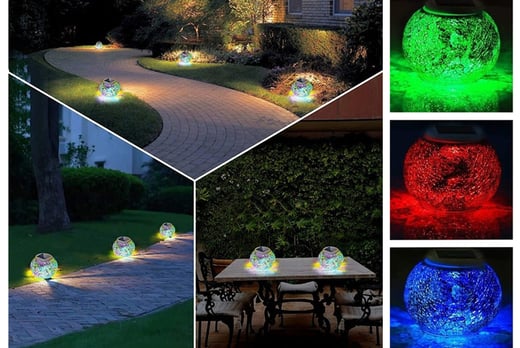 Colour Changing Mosaic Solar Light Deal, Mosaic Solar Garden Lights