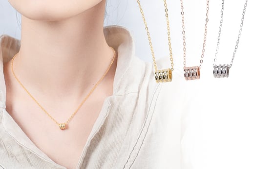 Mini Crystal Barrel Necklace Deal Wowcher - Barrel Pendant Necklace