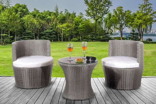 2 Seater Rattan Furniture Set Offer Bradford Livingsocial - 3pc Rattan Garden Patio Furniture Set With Cover Black