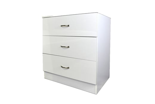 White High Gloss Chest Of Drawers Offer Wowcher   742595 