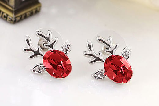 christmas earrings reindeer