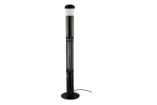 Groundlevel Patio Electric Heater with led light and bluetooth speaker with low lead 2