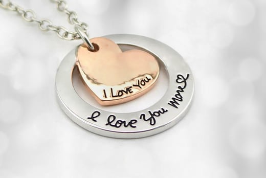 love you more pendant necklace