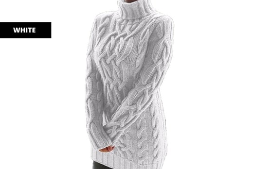 ladies cable knit jumper dress