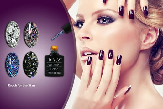 4 Glitter Gel Polishes - Choice of 3 Sets! - National Deal - Wowcher