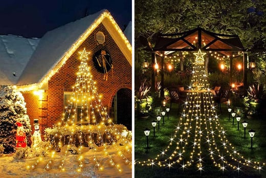 LED-Waterfall-Christmas-Tree-Lights-1
