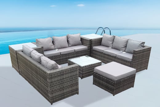 rattan cube sofa