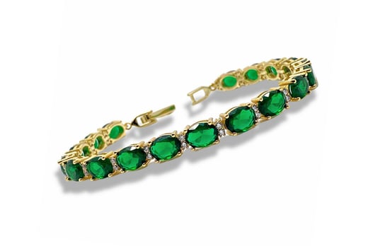 Green Sapphire Gold Bracelet