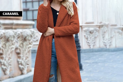 ladies long teddy coat