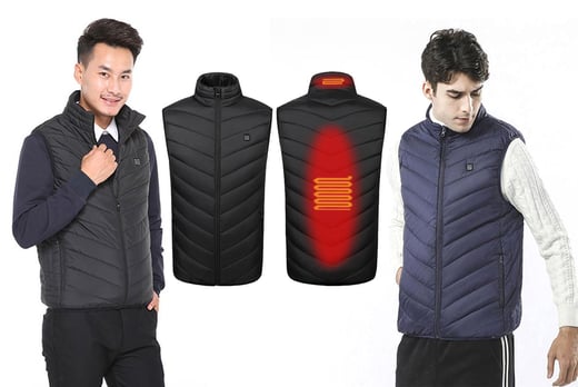 Ski Heated Clothes Jacket for Warmth USB Charging Vest 7-level Optional Temperature Hiking Washable Warm Heat Jacket Custoo Electric Heated Vest Jacket for Men and Women Outdoor Work 