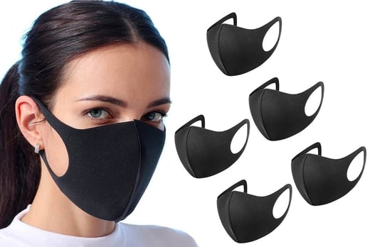 DYNERGY-5-or-10-Pack-Reusable-Black-Flu-face-Masks-1
