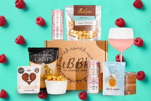 Gin & Treats Hamper – with 5 Items - Flowersdelivery4u
