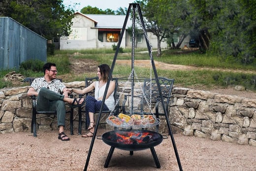 Fire Pits For Grills Outdoor, Tripod Crystal Fire Pit Cooker