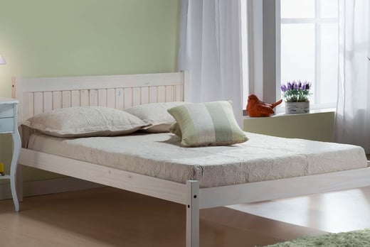 Solid Pine Bed Frame Voucher Wowcher, White Solid Pine Bed Frame