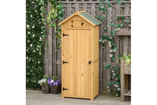 Outsunny Wooden Garden Storage Shed - Wowcher