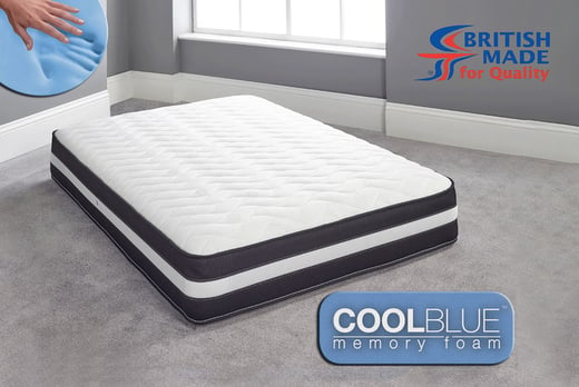 cool blue hybrid foam mattress