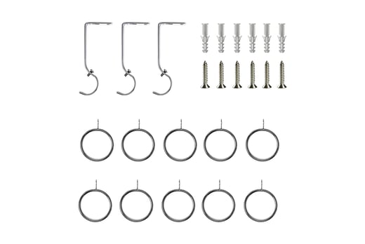 Marble-Curtain-Pole-Set-Including-Rings,-Brackets-And-Fittings-6
