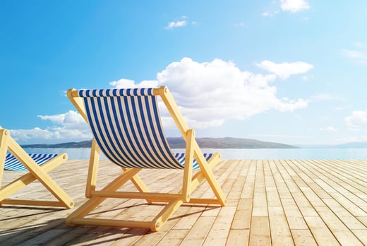 deck chair on beach