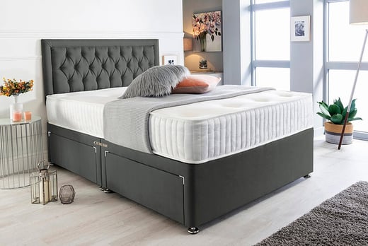 Charcoal-Suede-Divan-Bed-With-10'-Deep-Tufted-Memory-Foam-Mattress-2