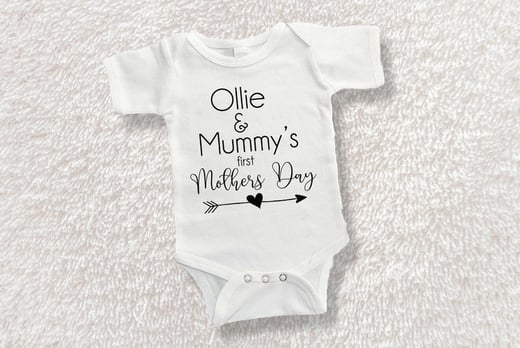 Personalised-'Kid-&-Mummy's-first-Mother's-Day'-Baby-Bodysuit-1