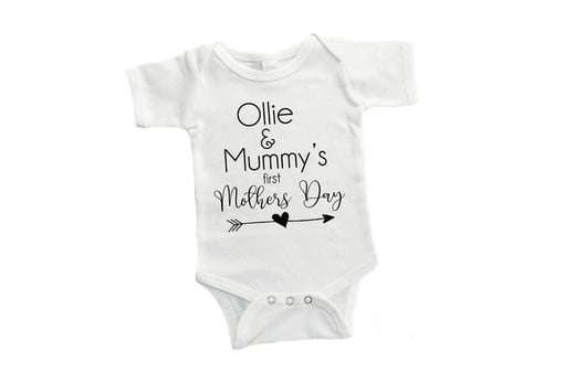 Personalised-'Kid-&-Mummy's-first-Mother's-Day'-Baby-Bodysuit-2