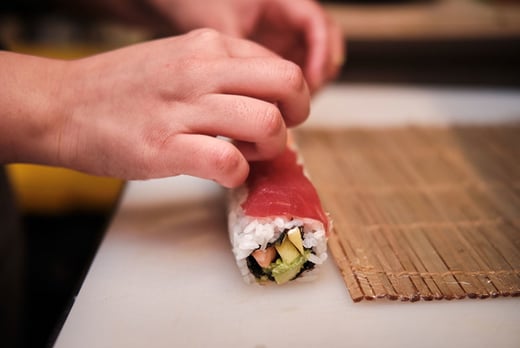 FOR ONE: A two hour sushi making taster experience and Japanese dish class for two people at Ann Smart's School Of Cookery, choice of three locations (was £258) OR redeem towards another available deal