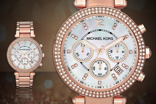 Michael Kors Ritz Chronograph Rose GoldTone Stainless Steel Watch  MK7223   Watch Station