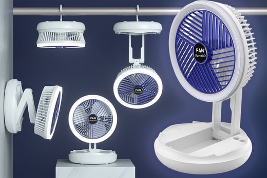 rechargeable fan and led light