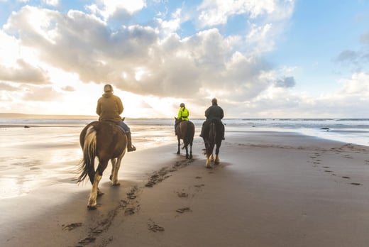 1hr Horse Beach Ride with Sea Views for 1 or 2 