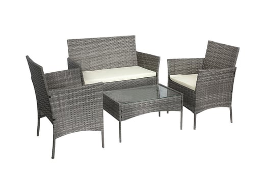 4-Seater Garden Rattan Furniture Set Deal - Wowcher