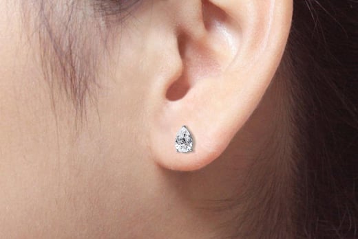 Deal-ID-22825051-White-Gold-Finish-Pear-Cut-Diamond-Stud-Earrings---With-a-Gift-Box!-1