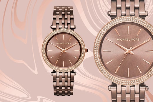 Round Michael Kors Watch For Formal Model NameNumber Gold Blue