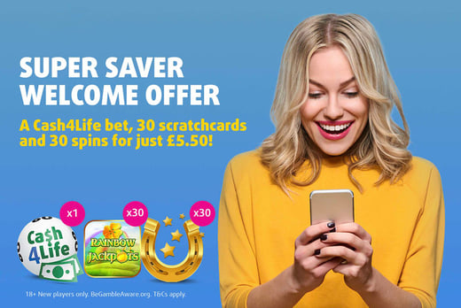 61 Chances to Win Big - Scratchcards, Spins and Bets-  Lottoland