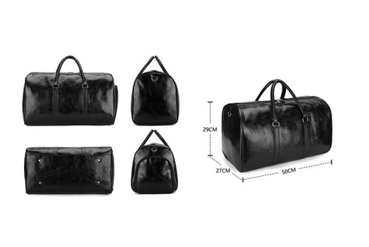 Unisex-Faux-Leather-Weekend-Bag-DIMENTIONS
