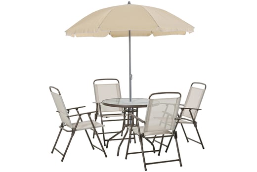 Outsunny-Garden-Patio-Texteline-Folding-Chairs-Plus-Table-and-Parasol-Furniture-Bistro-Set-6-Pieces-2