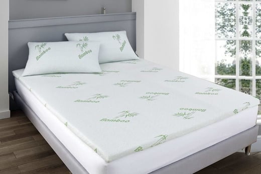 New Bamboo Memory Foam Mattress Topper Soft 1" Single Double King Pillow