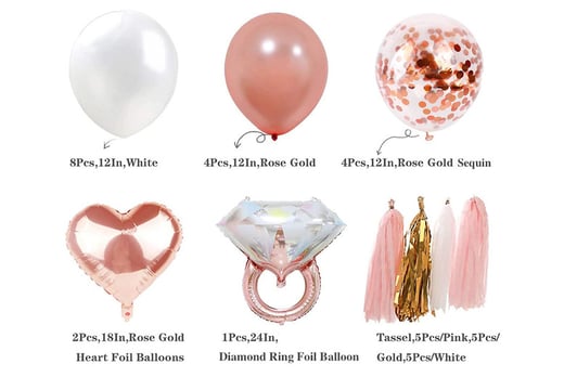 Amycute 36 Pcs Hen Night Party Decoration Accessories Bride to Be Sash Banner Diamond Wine Bottle Latex Balloons for Bachelorette Party Bridal Shower Decorations 