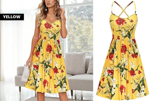 Floral Print Dress Deal Wowcher