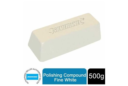 Silverline 107874 500g White Polishing Compound Buffing Steel Hard Metals 