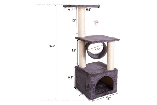 36%22 Cute Sisal Rope Cat Tree for Indoor Cats 4