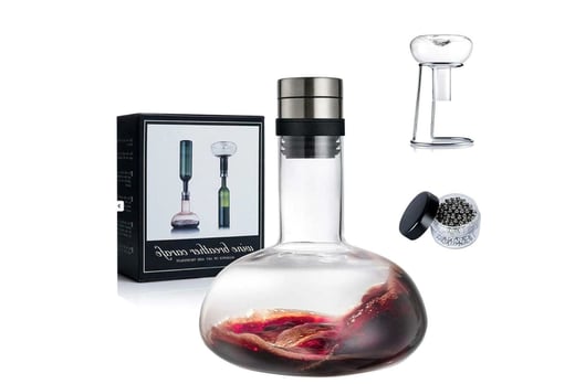 YOUYAH-ICEBERG-WINE-DECANTER-SET-WITH-AERATOR-FILTER-DRYING-STAND-AND-CLEANING-BEADS-4