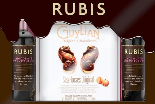 Rubis Chocolate Wine Gift Set – 2 x 5cl Bottles and Chocolates