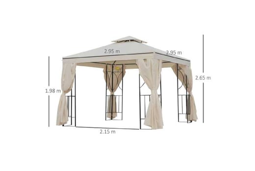 Outsunny 3x3 m Gazebo W/Side Panel LivingSocial