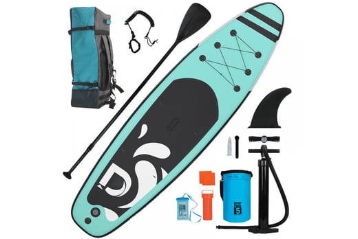 Stand-Up-Inflatable-Paddle-Board-Set-green