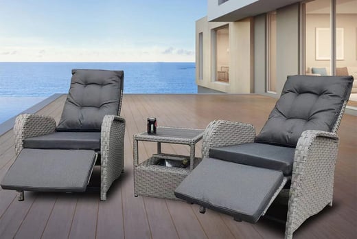 Berlin Rattan Recliner Set Voucher - LivingSocial