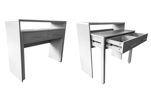 Extending-Computer-Desk-with-2-Drawers-Home-Office-Console-Dressing-Table-3
