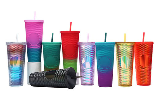 Diamond-Studded-750ml-Reusable-Cup-with-Straw-2