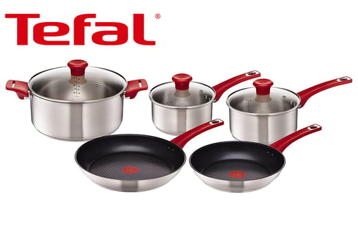 Tefal Jamie Oliver 5pcs Induction Pan Set Offer - LivingSocial