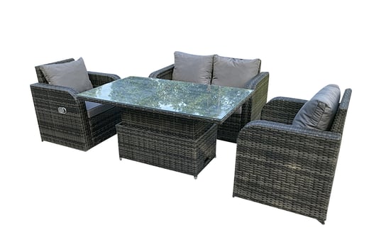 Grey Rattan Garden Furniture Set Deal - Wowcher