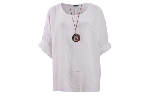 Plain Necklace Tunic Top - LivingSocial